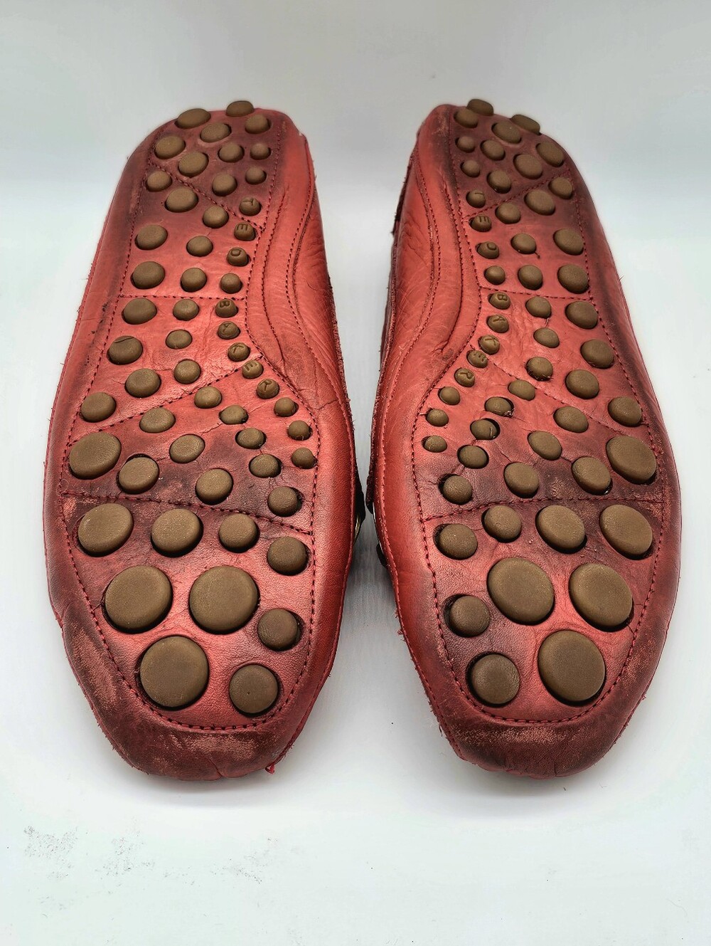 Ted Baker London Red Leather Driving Moccasins Loafers Size 7 US - Picture 15 of 15